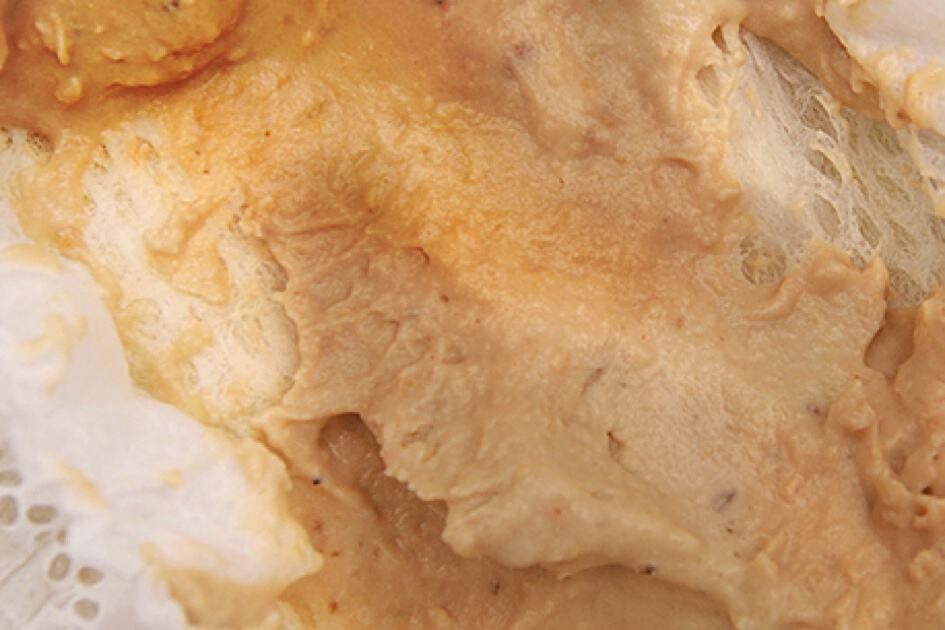 ကြေးနီရောင် ပျစ်စေးသော ဝမ်း